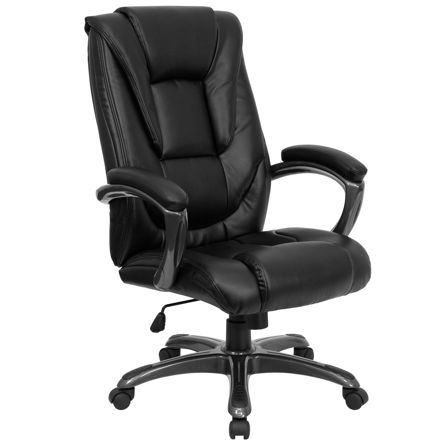 Black High Back Leather Chair GO-7194B-BK-GG