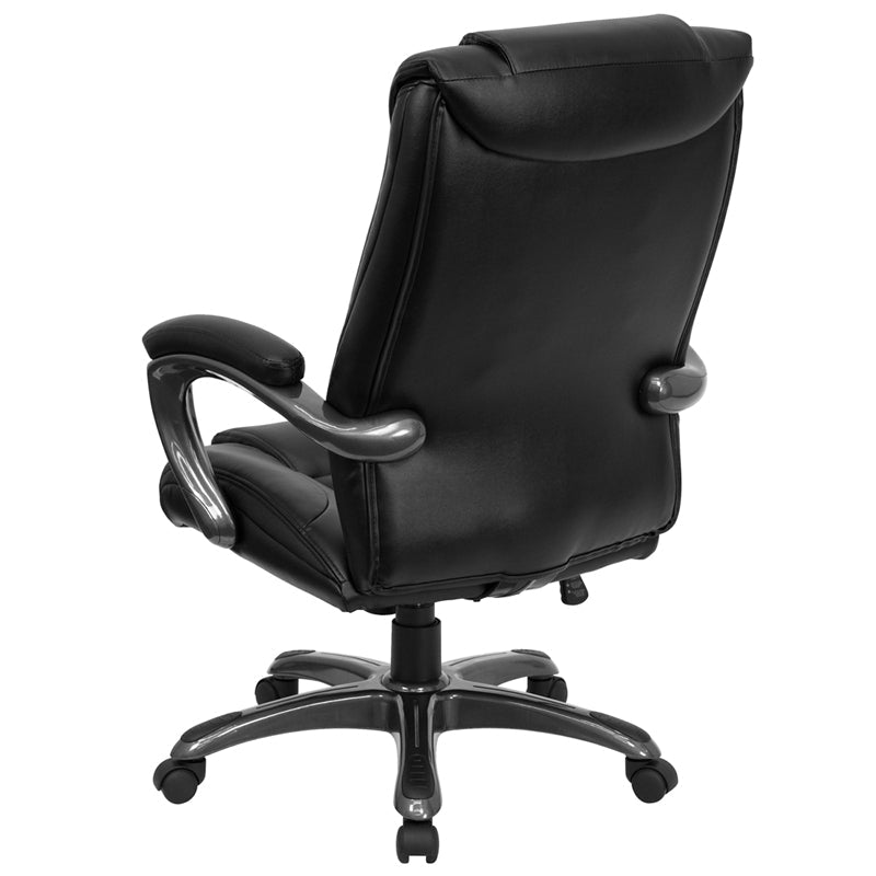 Black High Back Leather Chair GO-7194B-BK-GG