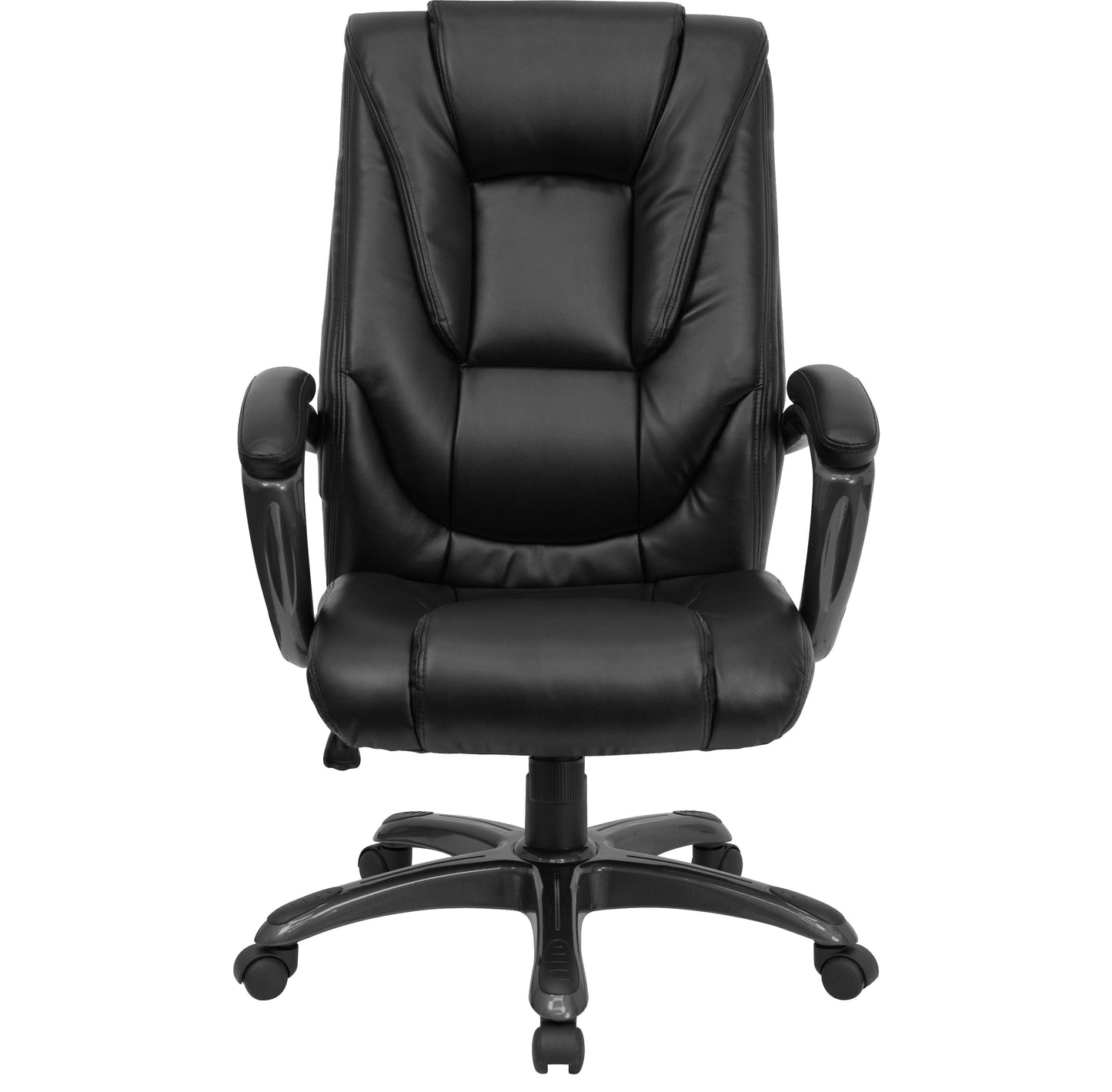 Black High Back Leather Chair GO-7194B-BK-GG