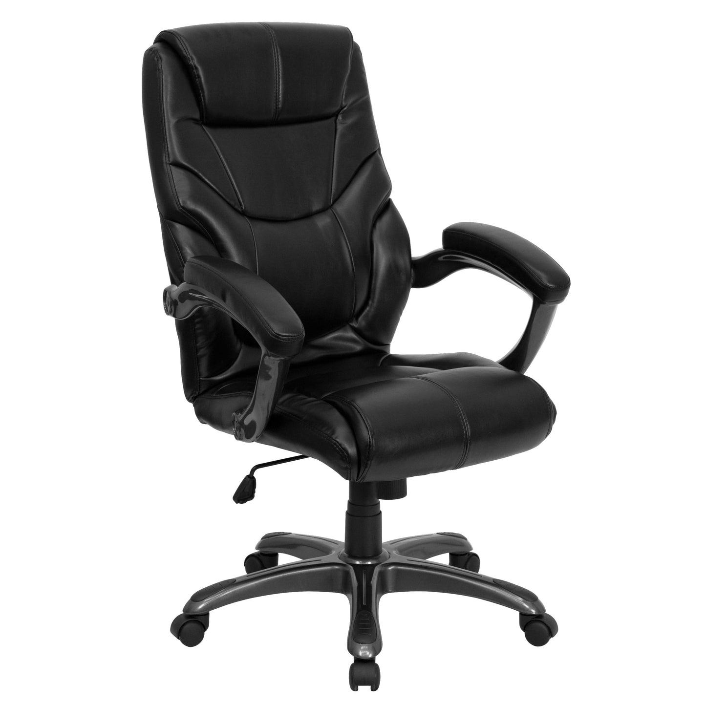 Black High Back Leather Chair GO-724H-BK-LEA-GG