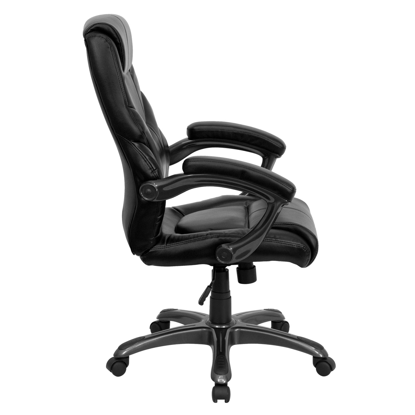 Black High Back Leather Chair GO-724H-BK-LEA-GG