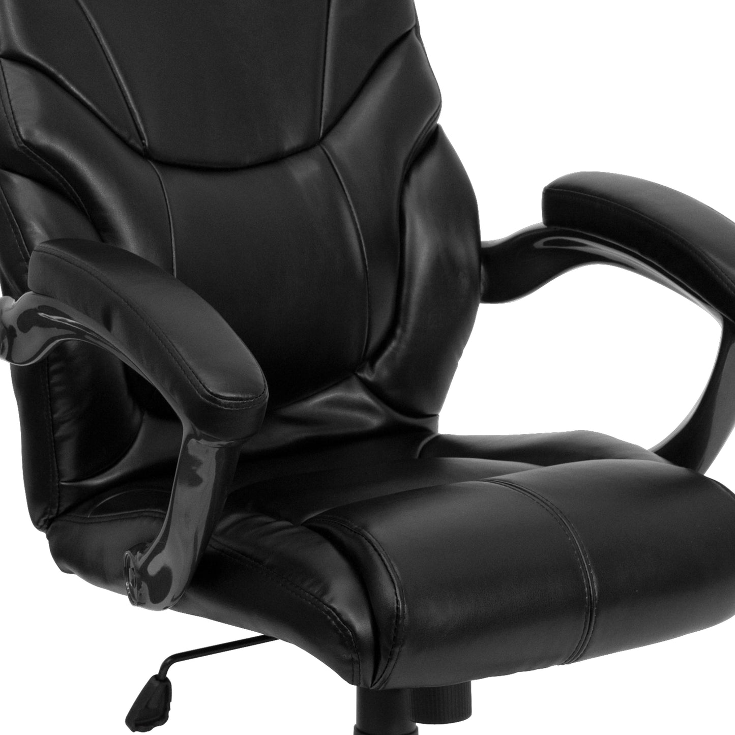 Black High Back Leather Chair GO-724H-BK-LEA-GG