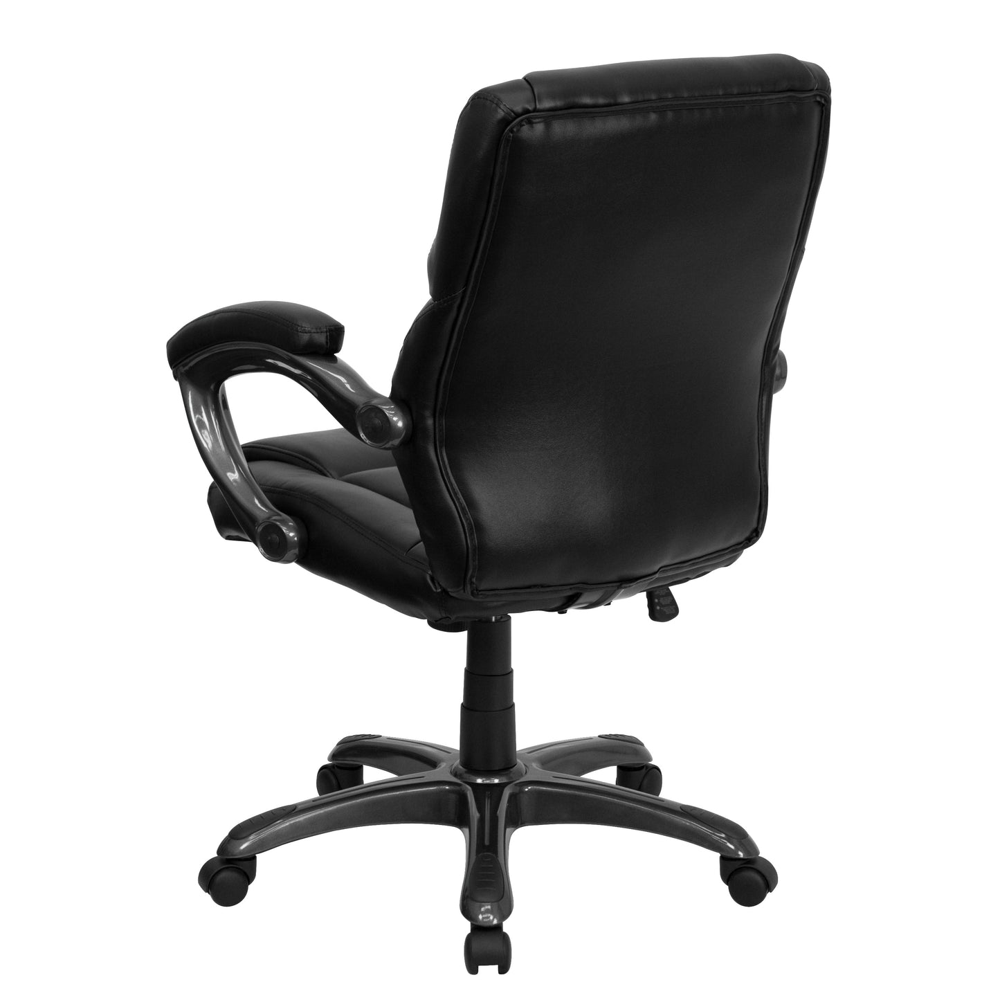 Black Mid-Back Task Chair GO-724M-MID-BK-LEA-GG