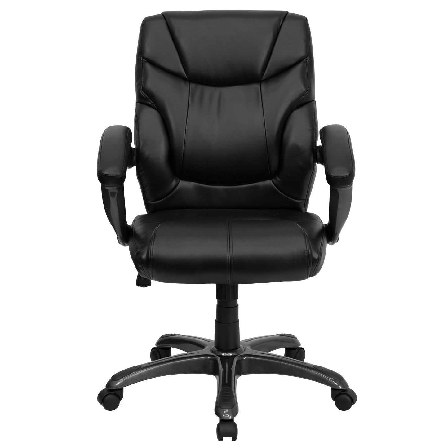 Black Mid-Back Task Chair GO-724M-MID-BK-LEA-GG