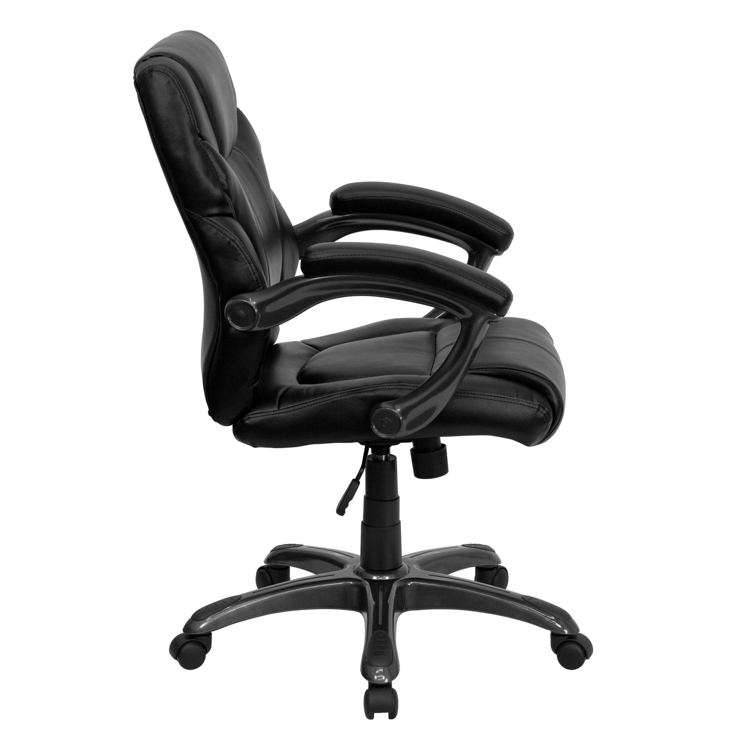 Black Mid-Back Task Chair GO-724M-MID-BK-LEA-GG