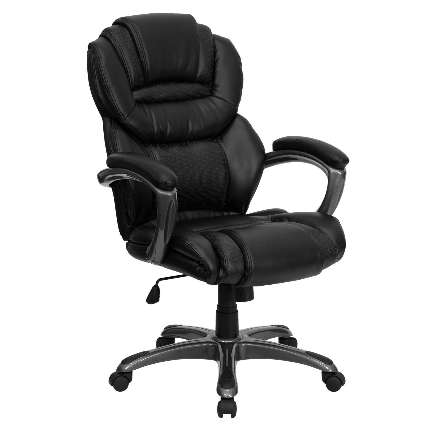 Black High Back Leather Chair GO-901-BK-GG