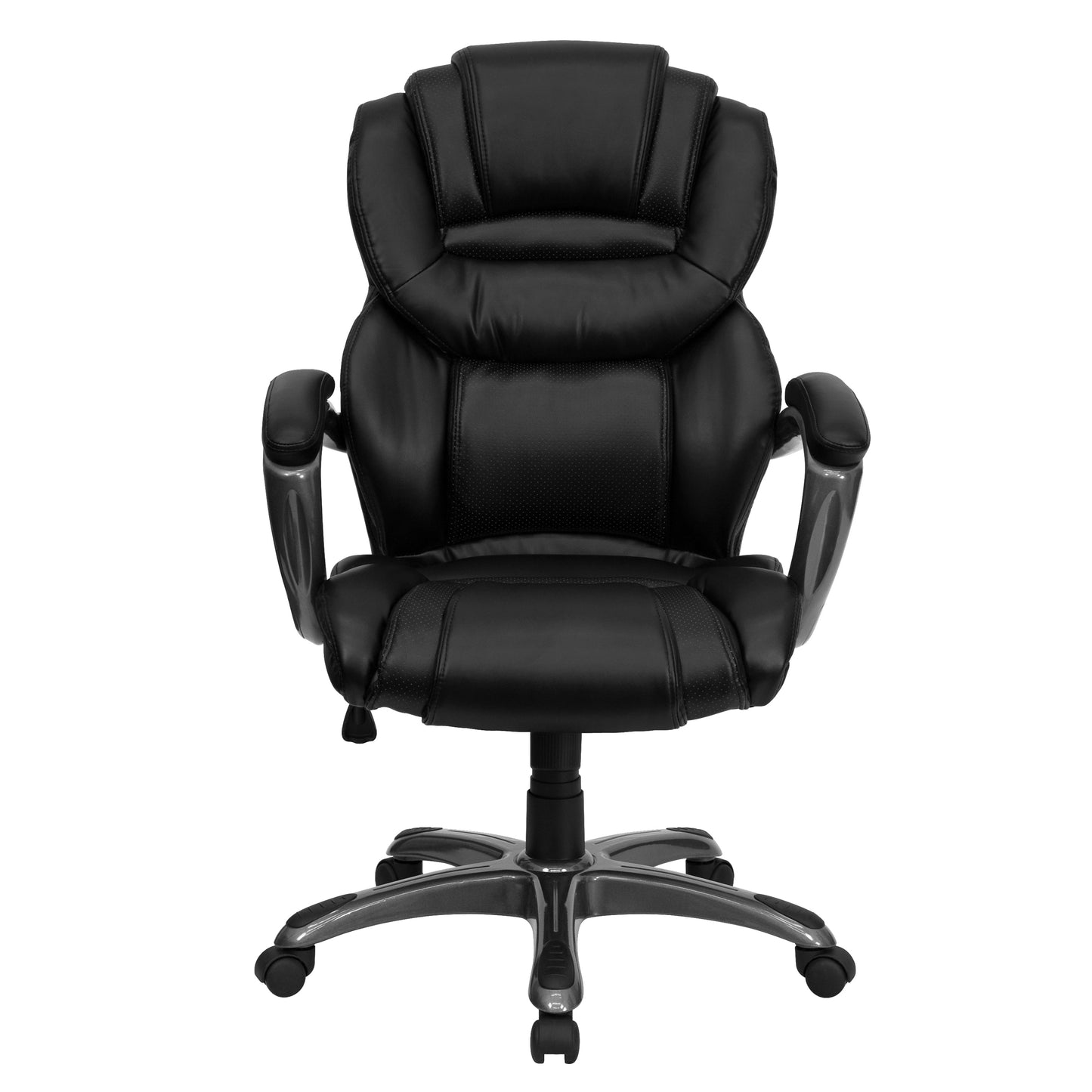 Black High Back Leather Chair GO-901-BK-GG