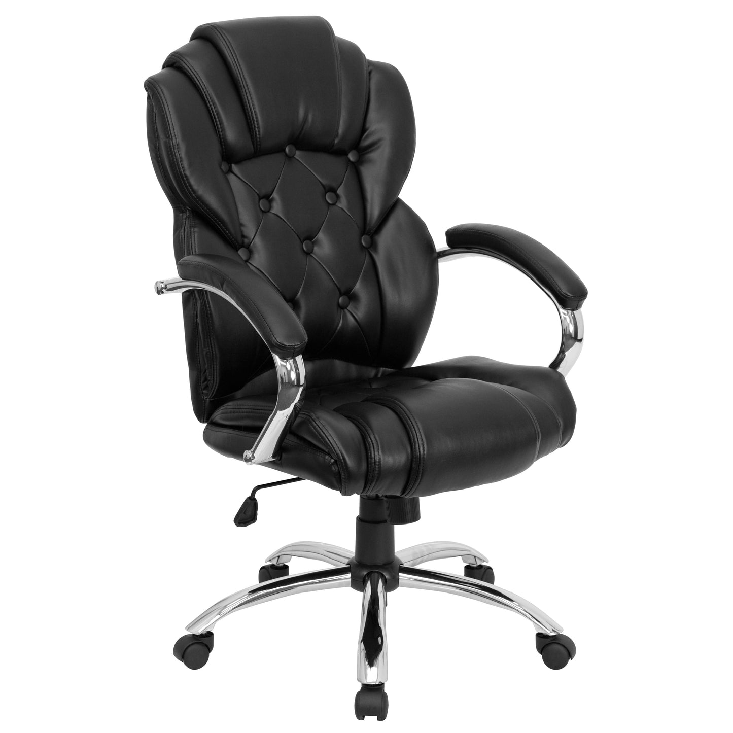 Black High Back Leather Chair GO-908A-BK-GG