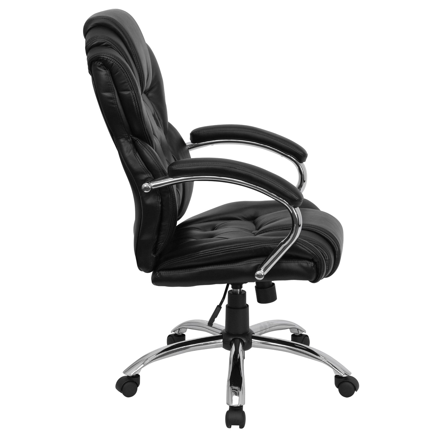 Black High Back Leather Chair GO-908A-BK-GG