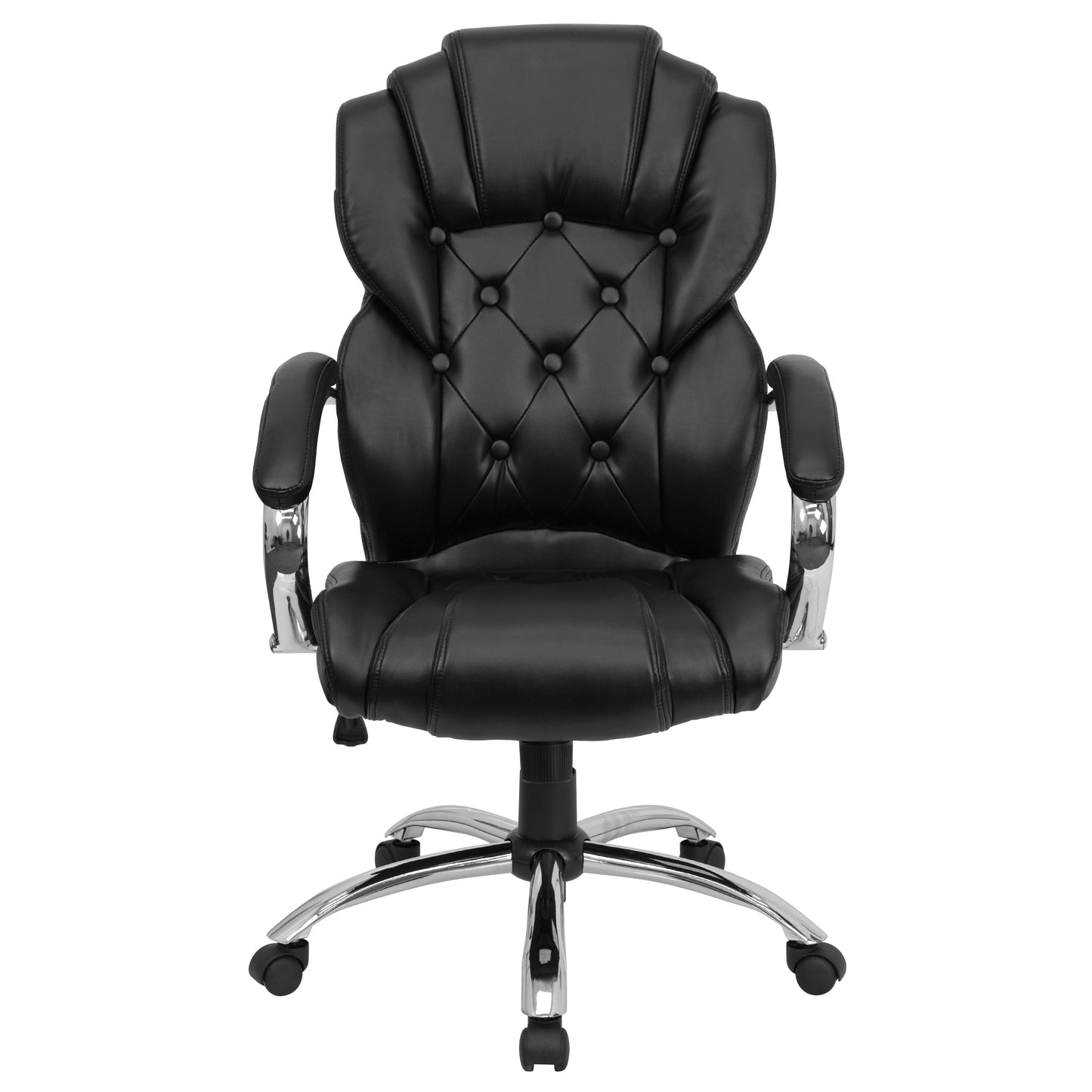 Black High Back Leather Chair GO-908A-BK-GG