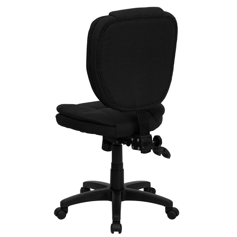 Black Mid-Back Fabric Chair GO-930F-BK-GG