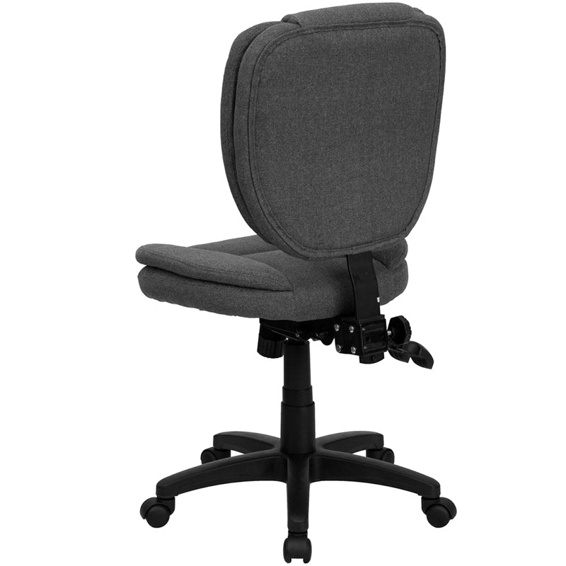 Gray Mid-Back Fabric Chair GO-930F-GY-GG