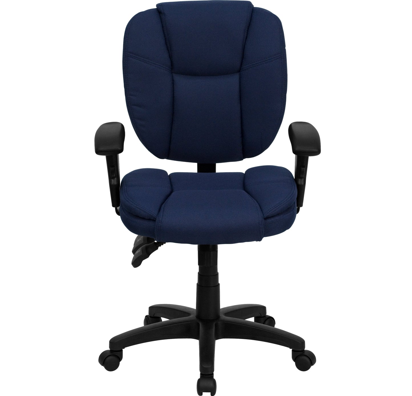 Navy Mid-Back Fabric Chair GO-930F-NVY-ARMS-GG