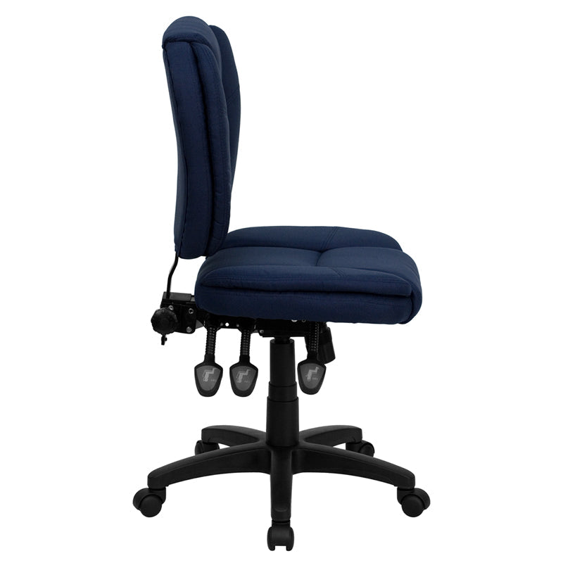 Navy Mid-Back Fabric Chair GO-930F-NVY-GG