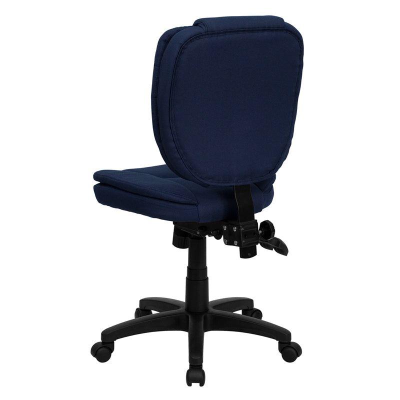 Navy Mid-Back Fabric Chair GO-930F-NVY-GG