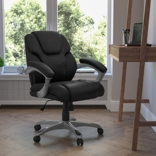 Black Mid-Back Task Chair GO-931H-MID-BK-GG