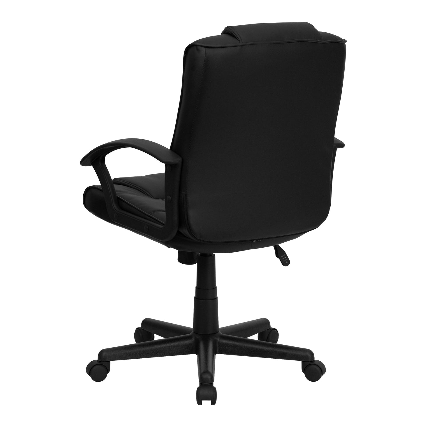 Black Mid-Back Task Chair GO-937M-BK-LEA-GG