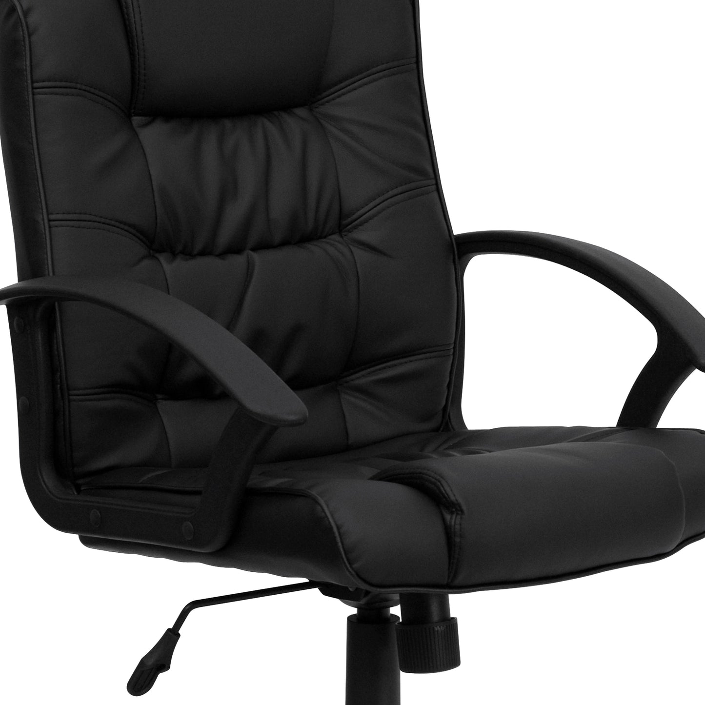 Black Mid-Back Task Chair GO-937M-BK-LEA-GG