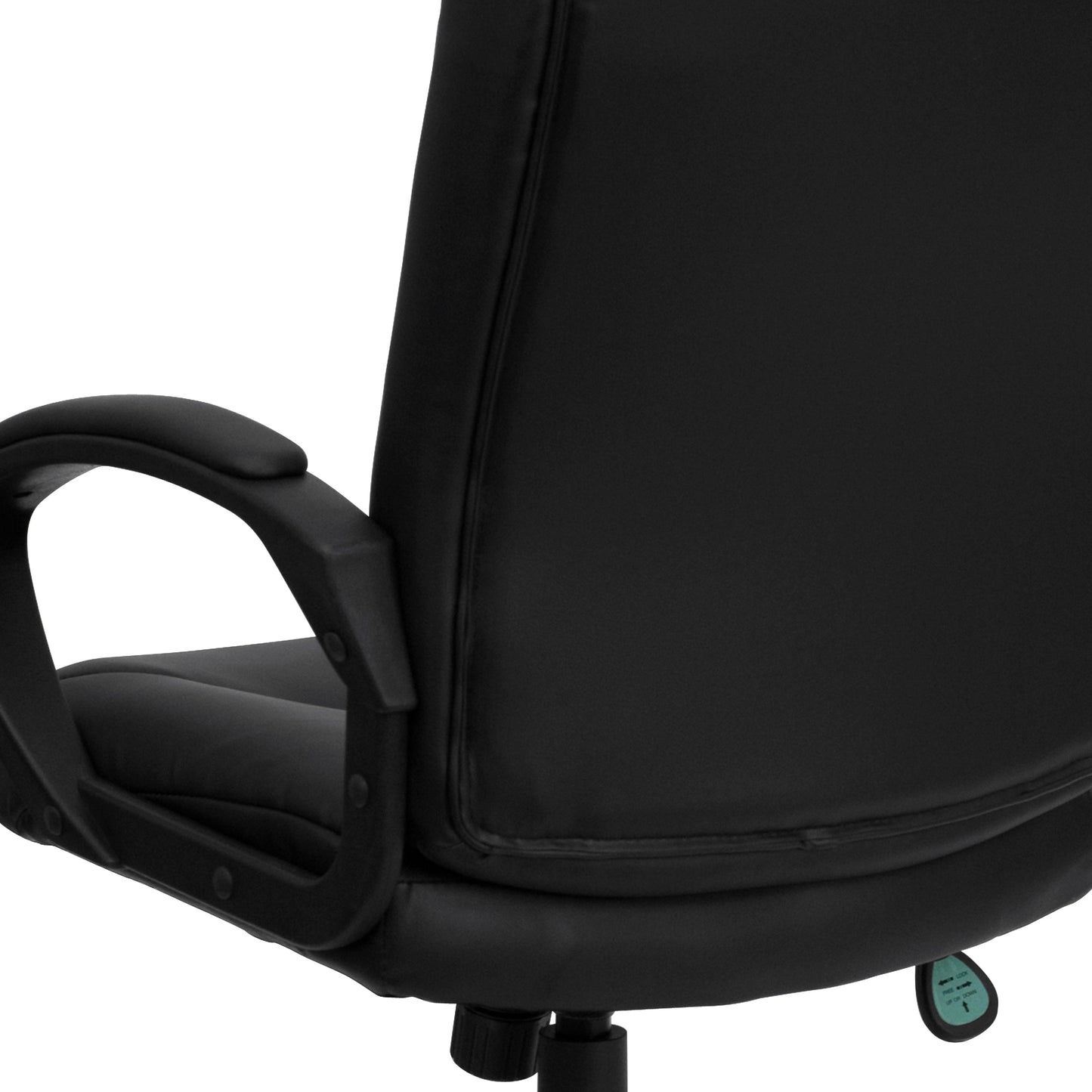 Black Mid-Back Task Chair GO-977-1-BK-LEA-GG