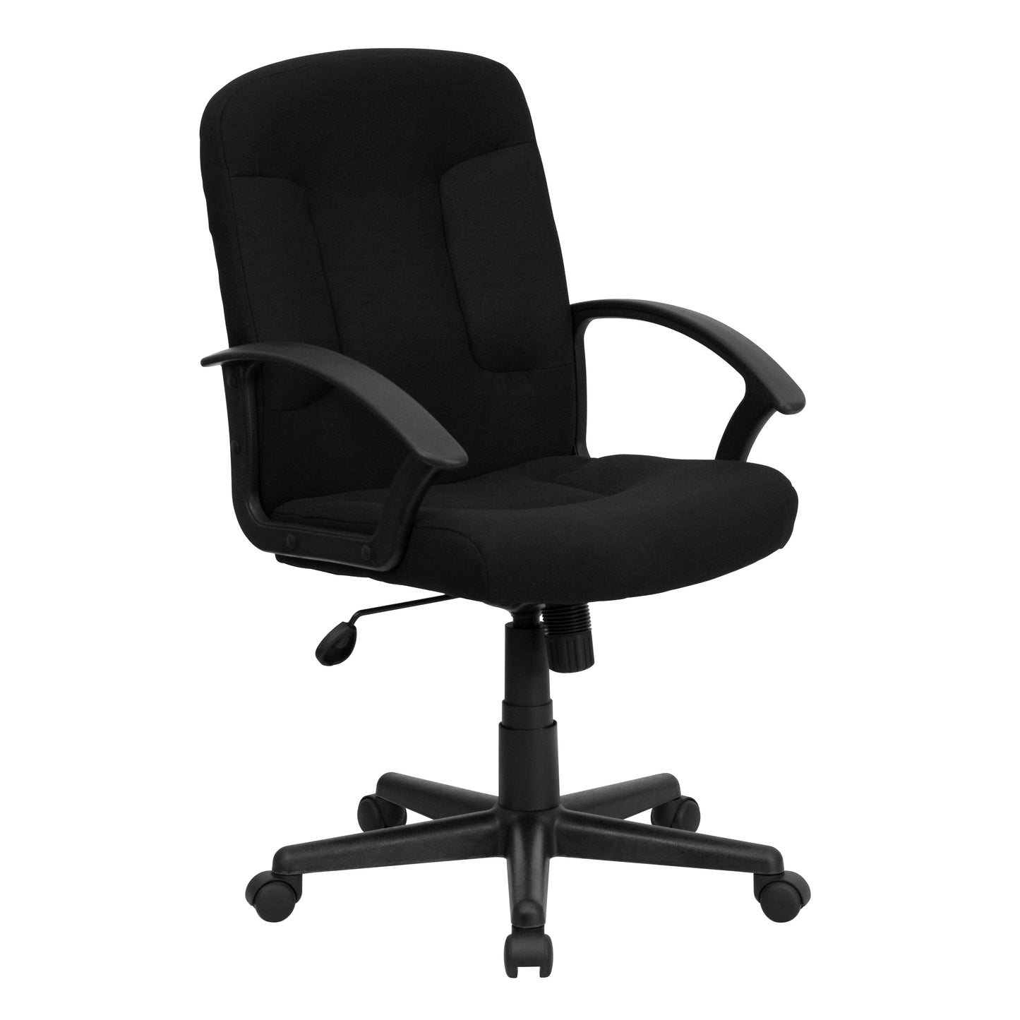 Black Mid-Back Fabric Chair GO-ST-6-BK-GG