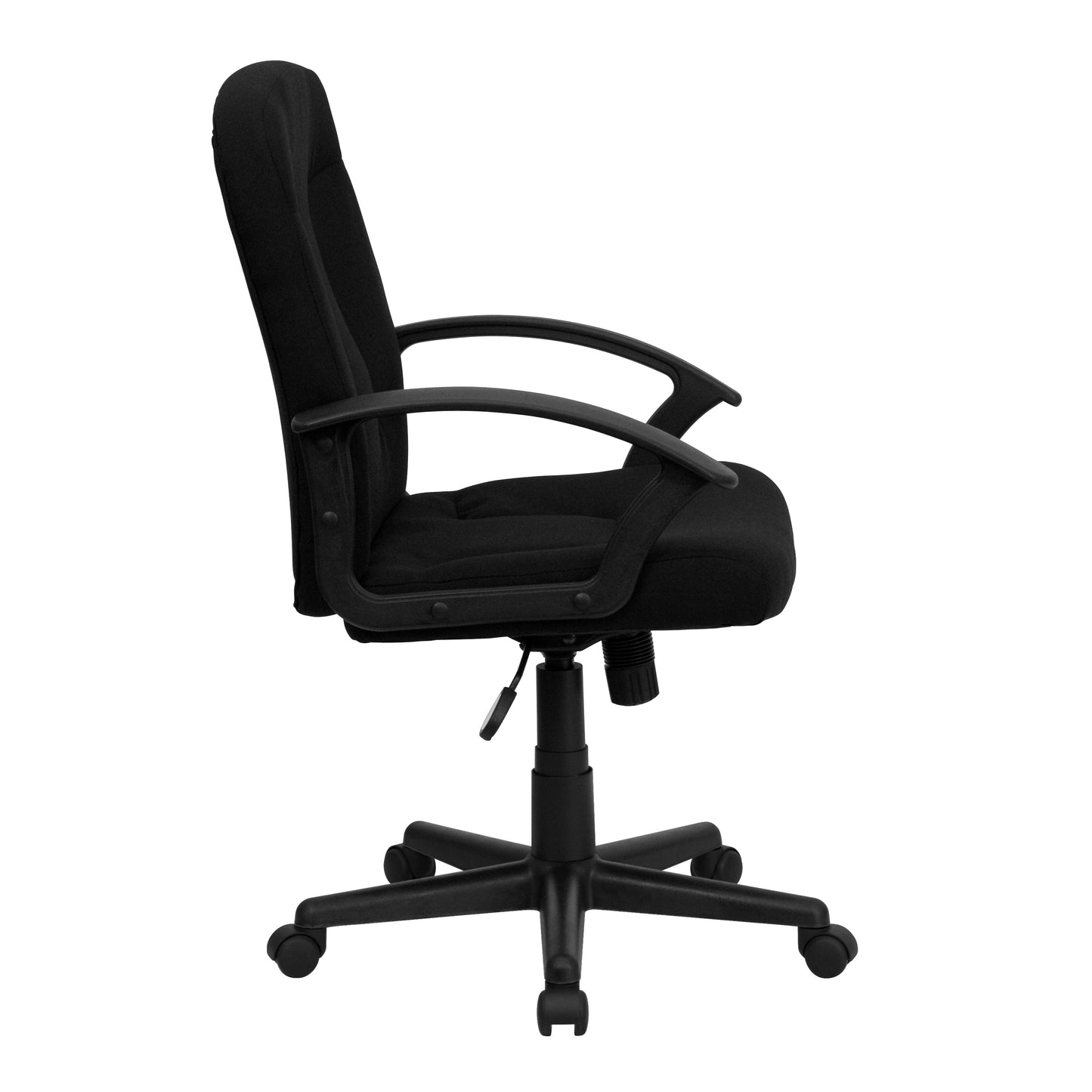 Black Mid-Back Fabric Chair GO-ST-6-BK-GG