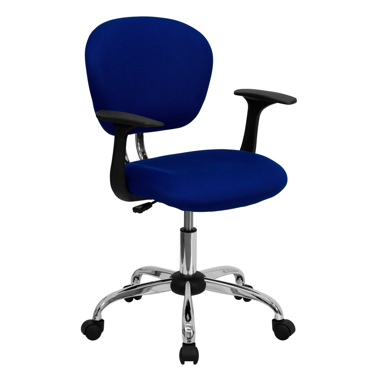 Blue Mid-Back Task Chair H-2376-F-BLUE-ARMS-GG