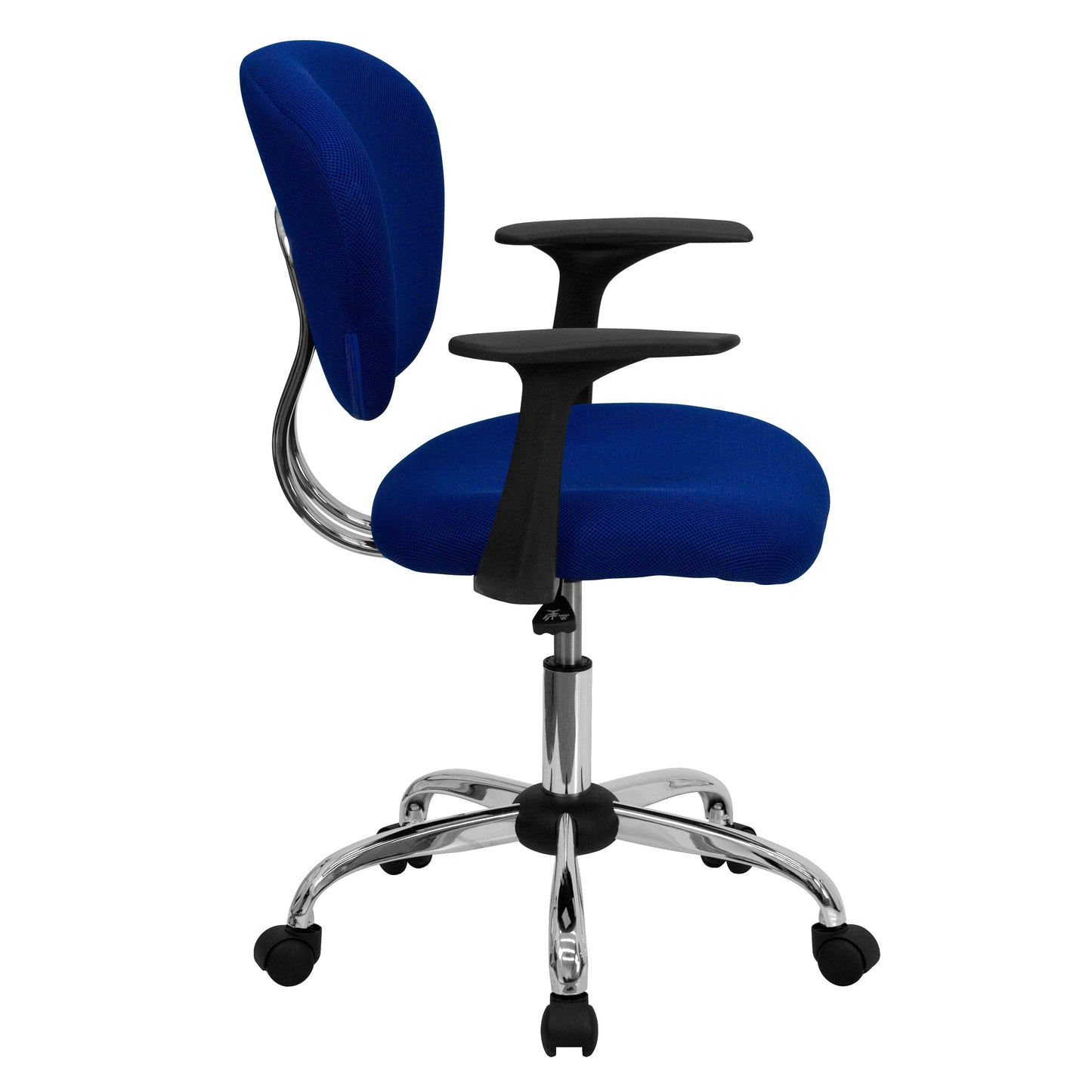 Blue Mid-Back Task Chair H-2376-F-BLUE-ARMS-GG