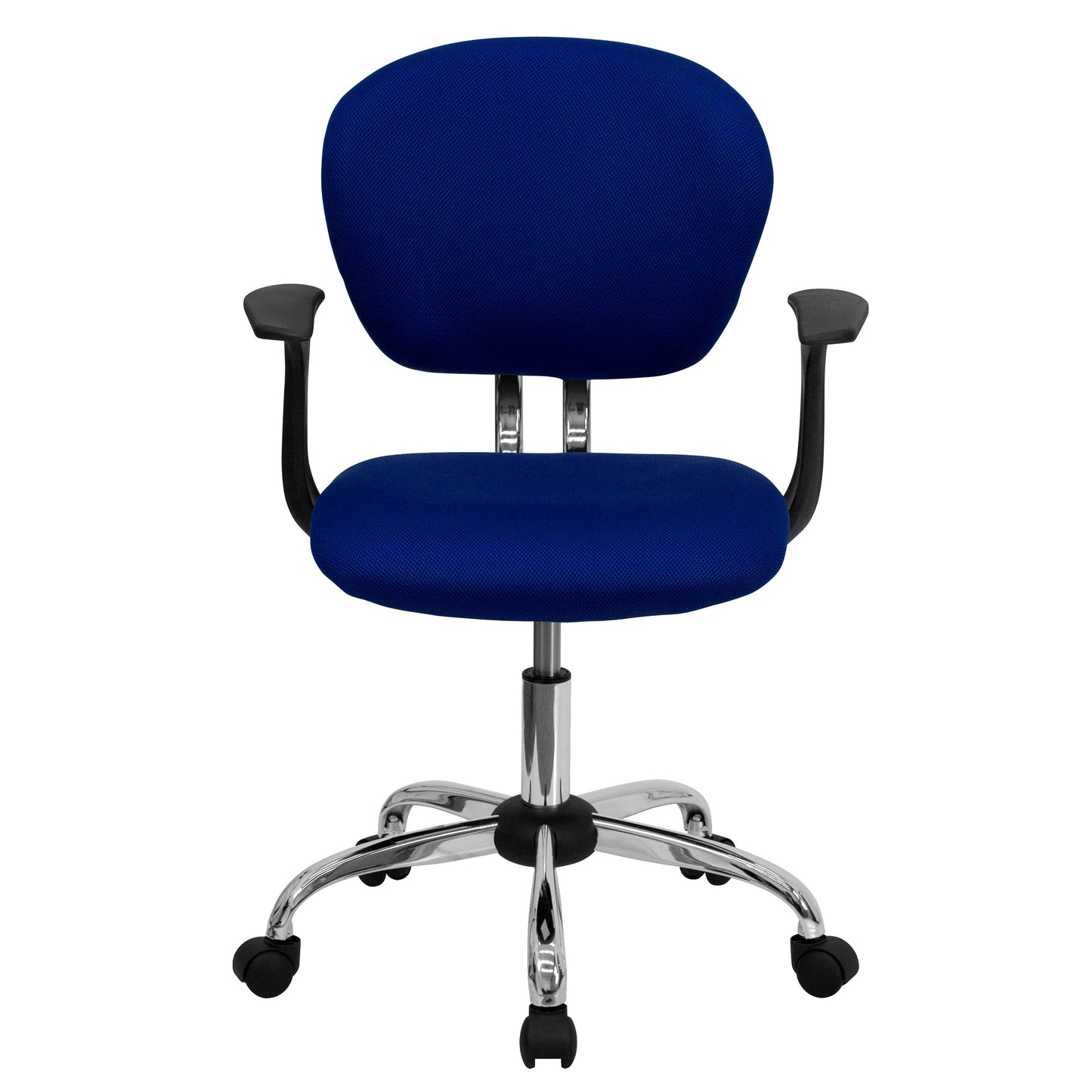 Blue Mid-Back Task Chair H-2376-F-BLUE-ARMS-GG