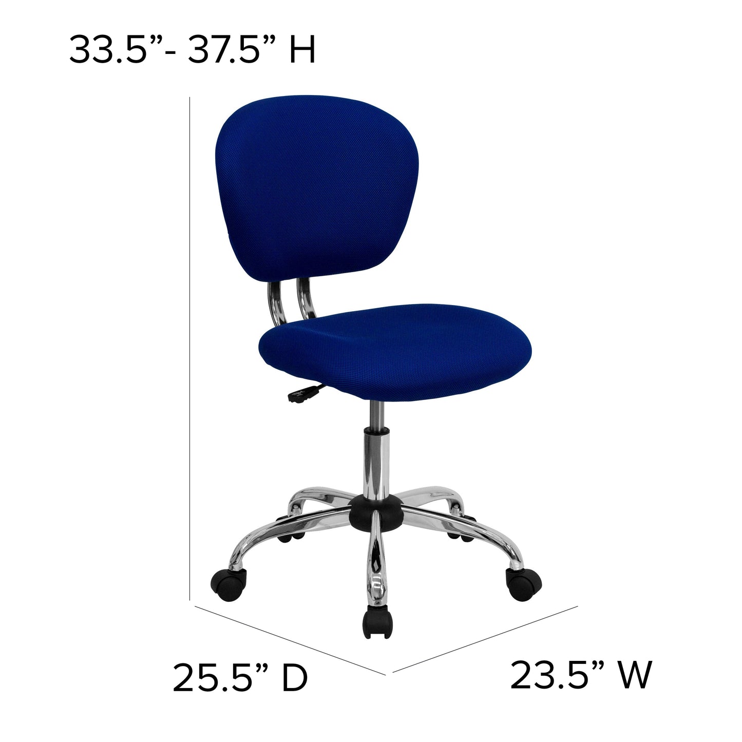 Blue Mid-Back Task Chair H-2376-F-BLUE-GG