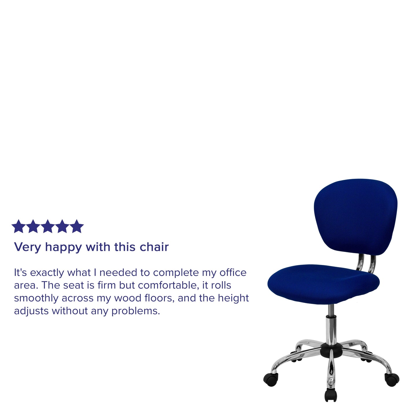 Blue Mid-Back Task Chair H-2376-F-BLUE-GG