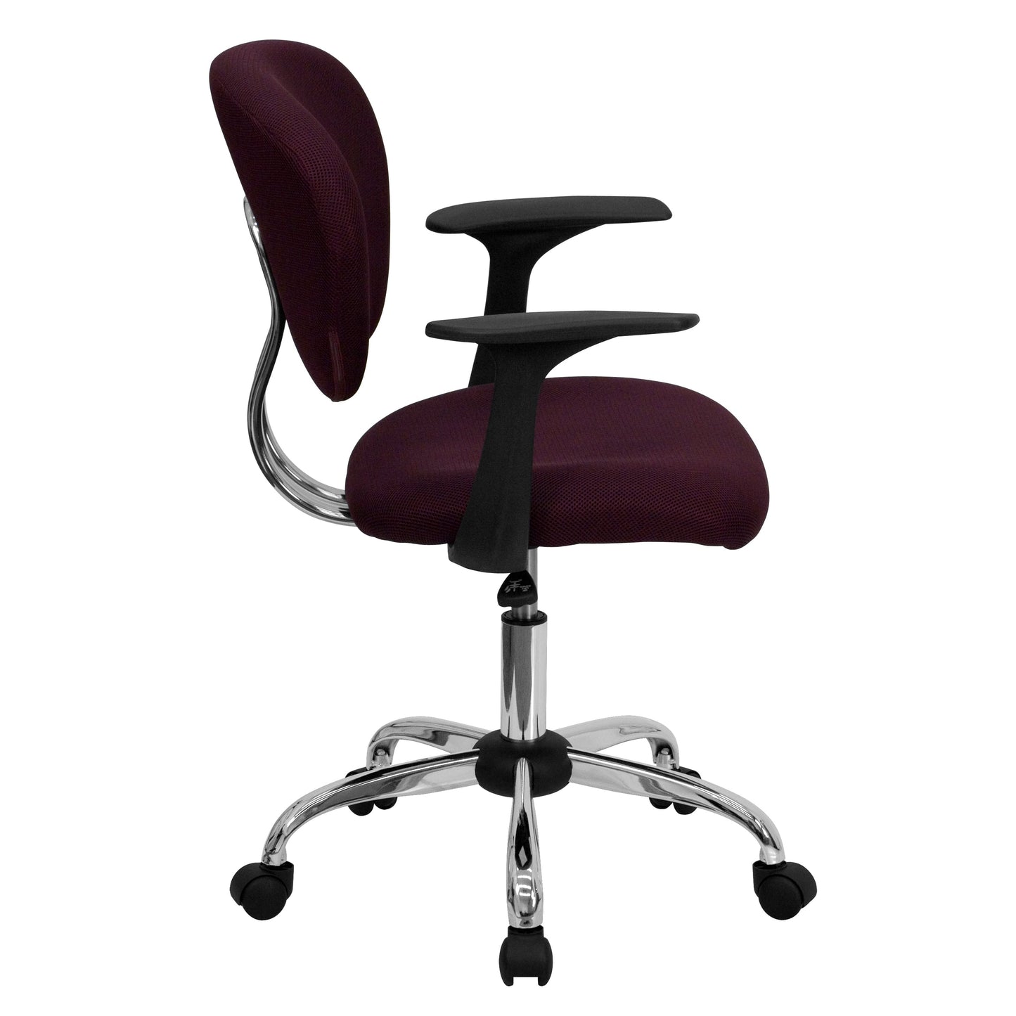 Burgundy Mid-Back Task Chair H-2376-F-BY-ARMS-GG