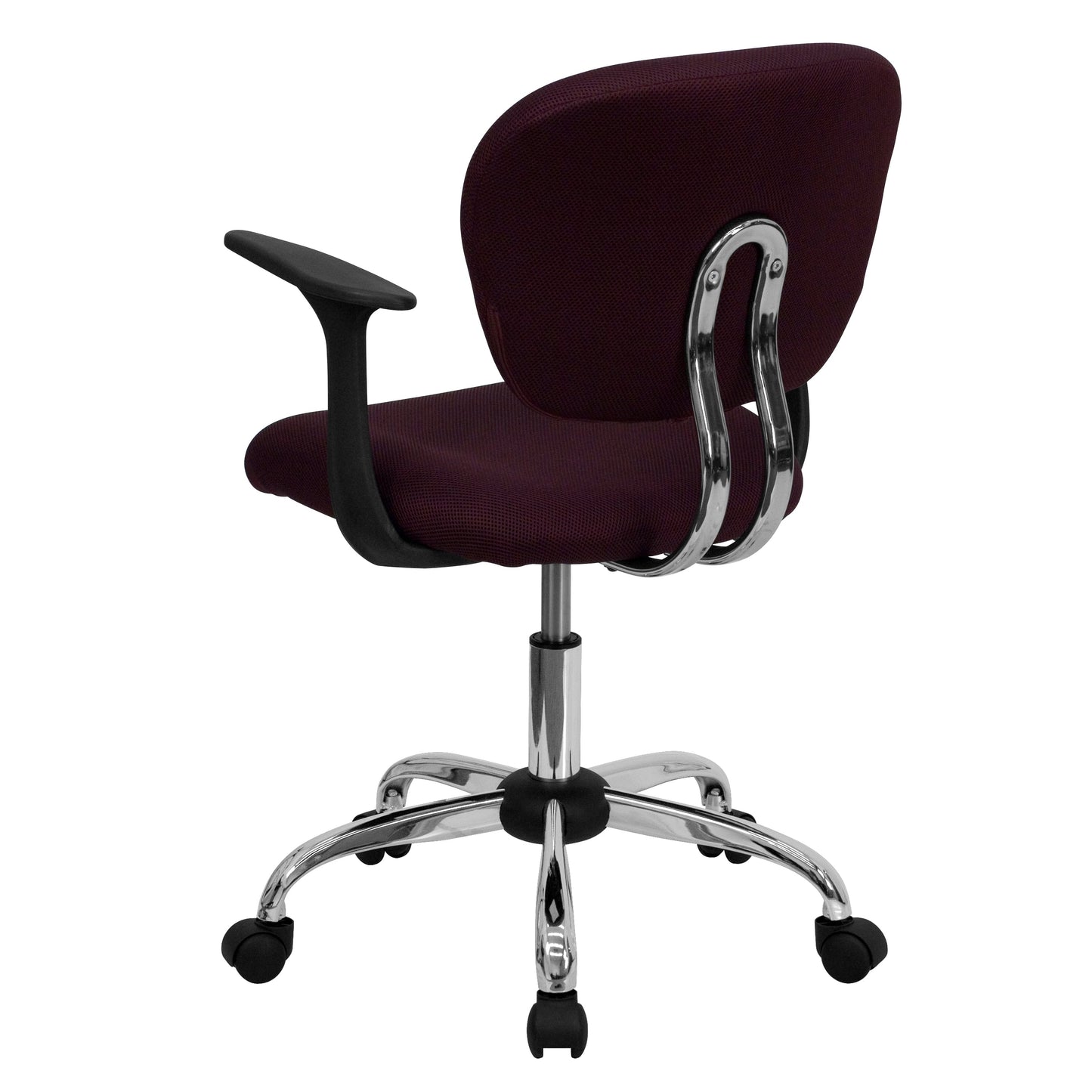 Burgundy Mid-Back Task Chair H-2376-F-BY-ARMS-GG