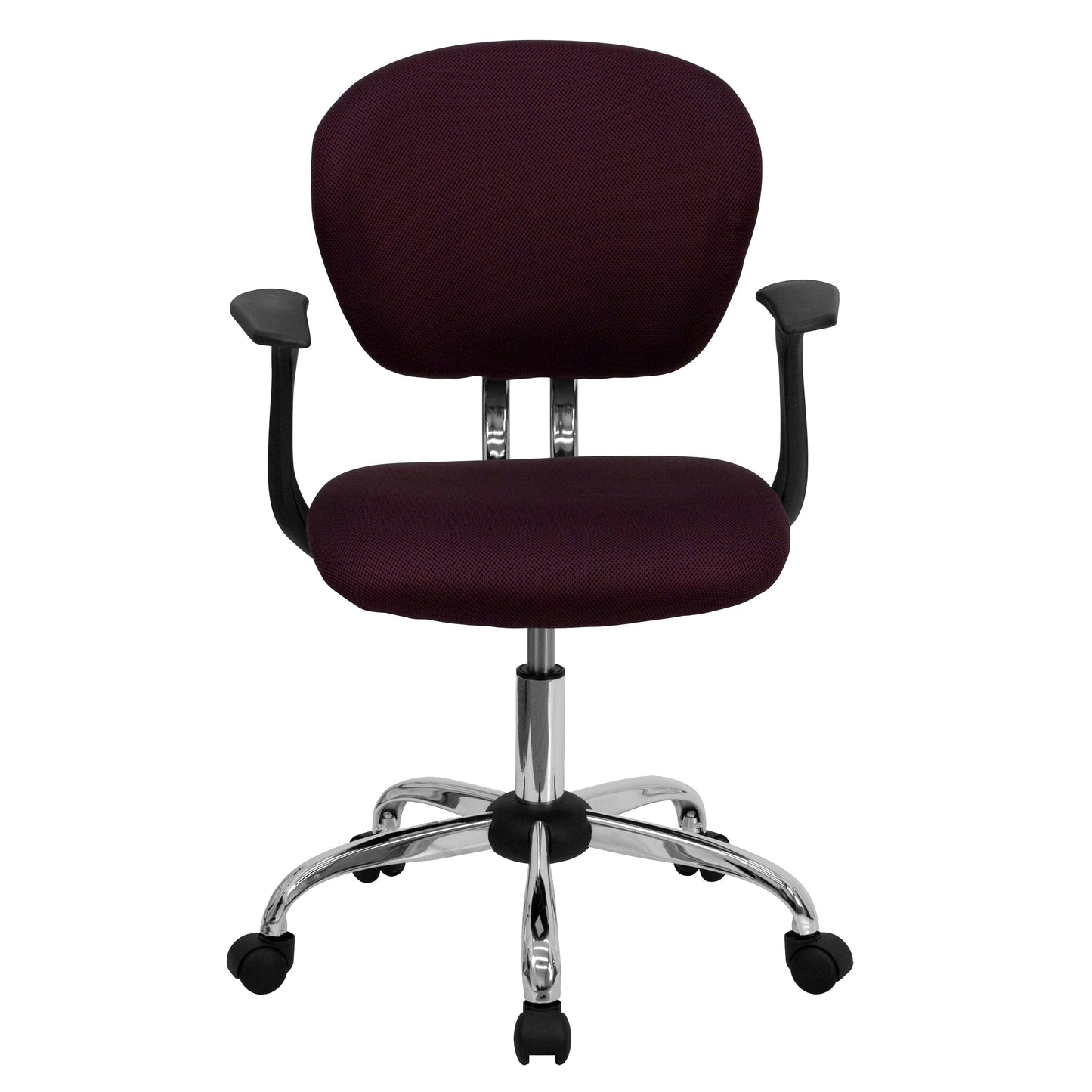 Burgundy Mid-Back Task Chair H-2376-F-BY-ARMS-GG