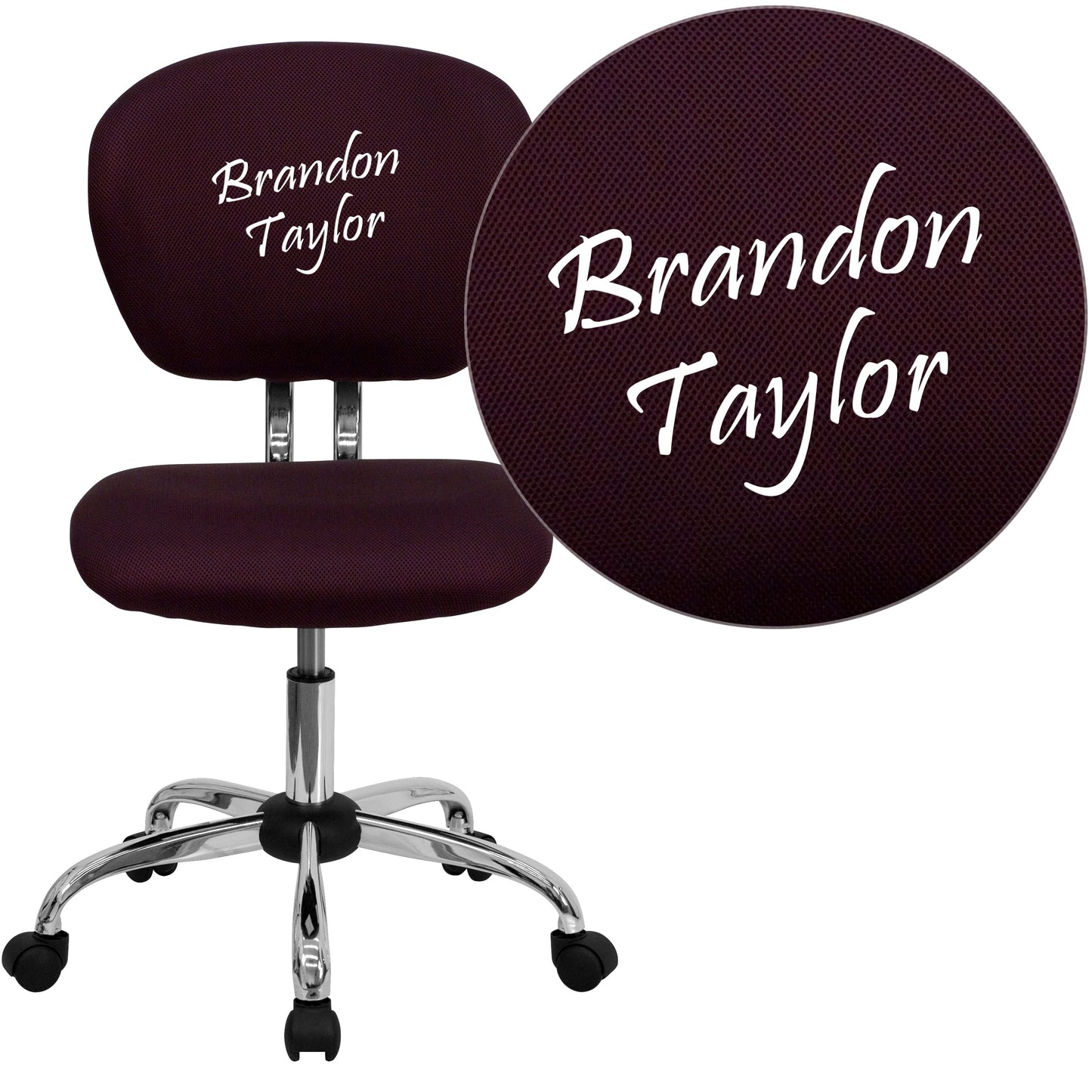 Burgundy Mid-Back Task Chair H-2376-F-BY-TXTEMB-GG