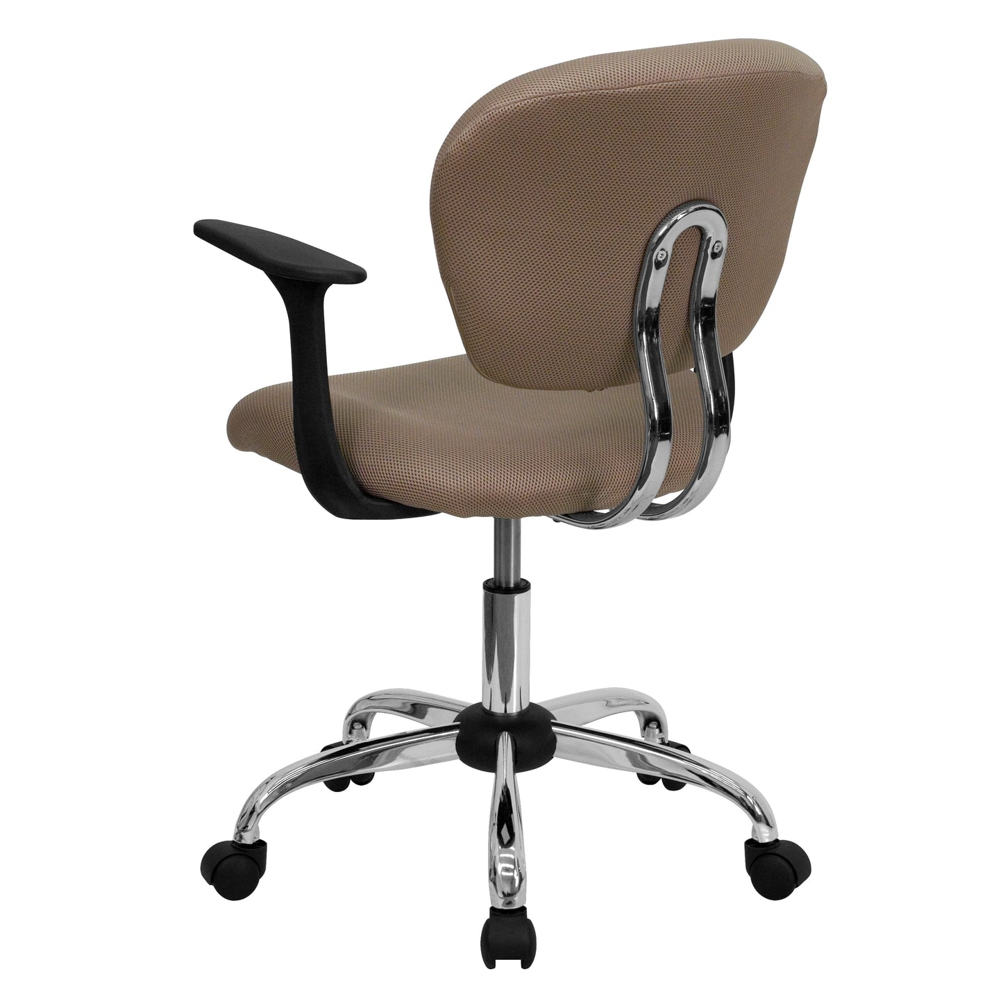 Coffee Mid-Back Task Chair H-2376-F-COF-ARMS-GG