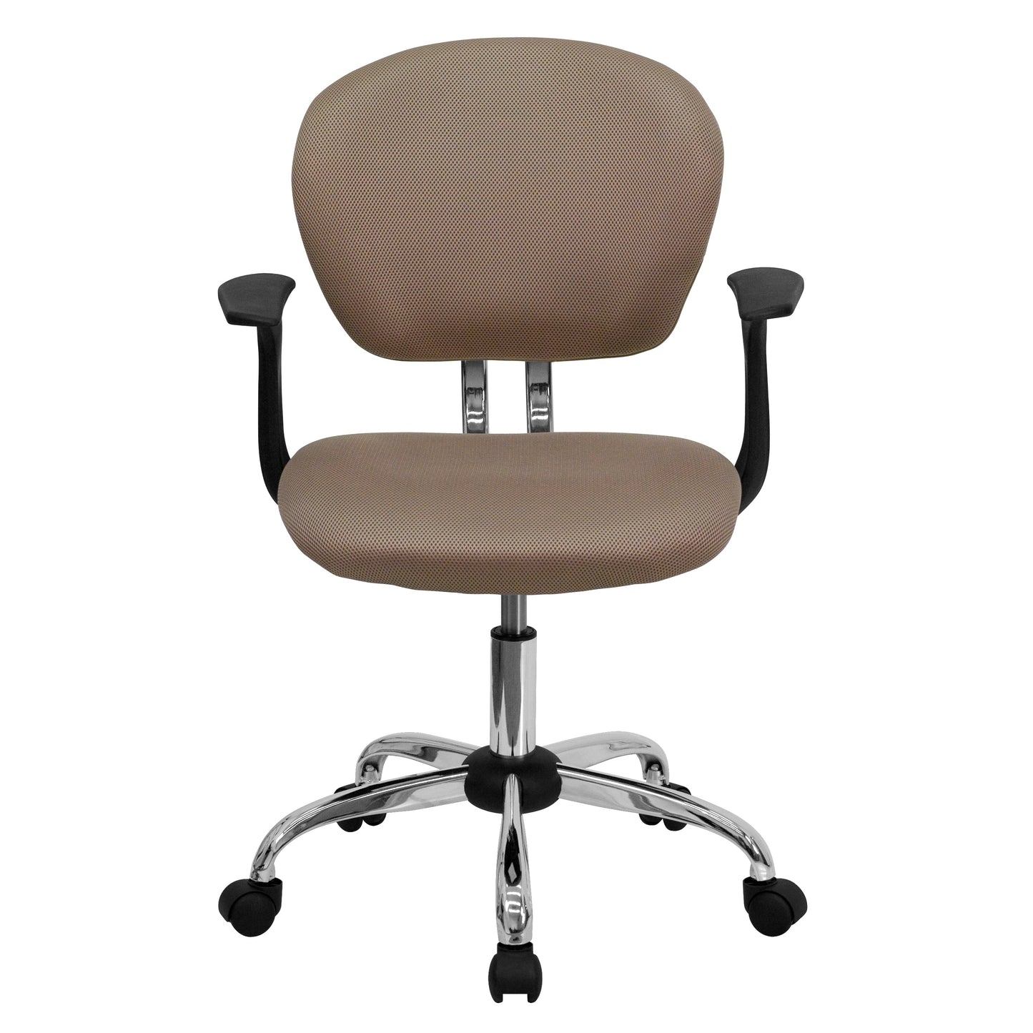 Coffee Mid-Back Task Chair H-2376-F-COF-ARMS-GG