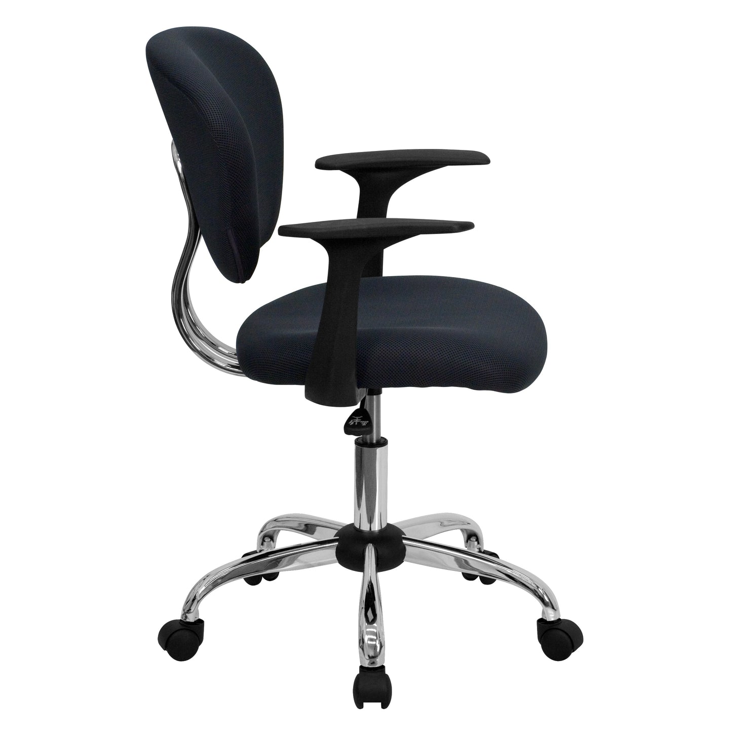 Gray Mid-Back Task Chair H-2376-F-GY-ARMS-GG