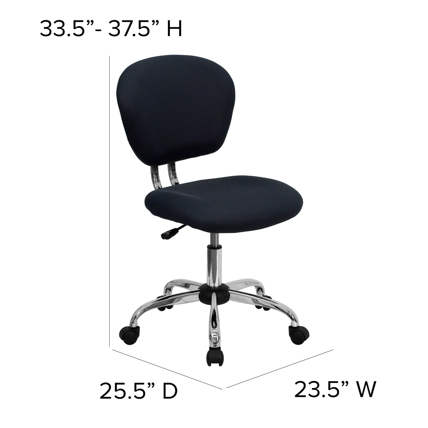 Gray Mid-Back Task Chair H-2376-F-GY-GG