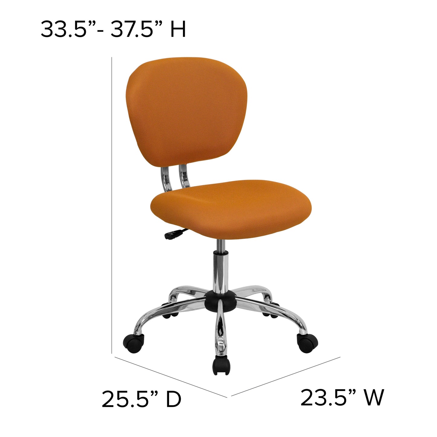 Orange Mid-Back Task Chair H-2376-F-ORG-GG