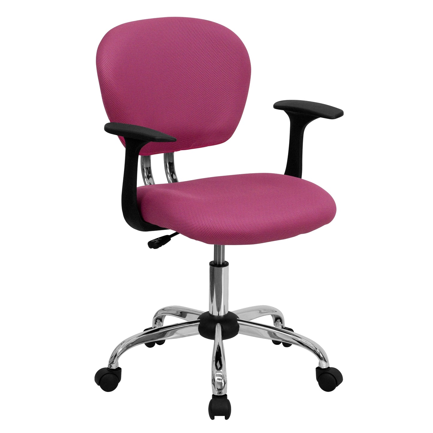 Pink Mid-Back Task Chair H-2376-F-PINK-ARMS-GG