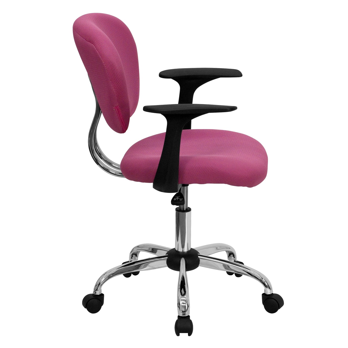 Pink Mid-Back Task Chair H-2376-F-PINK-ARMS-GG