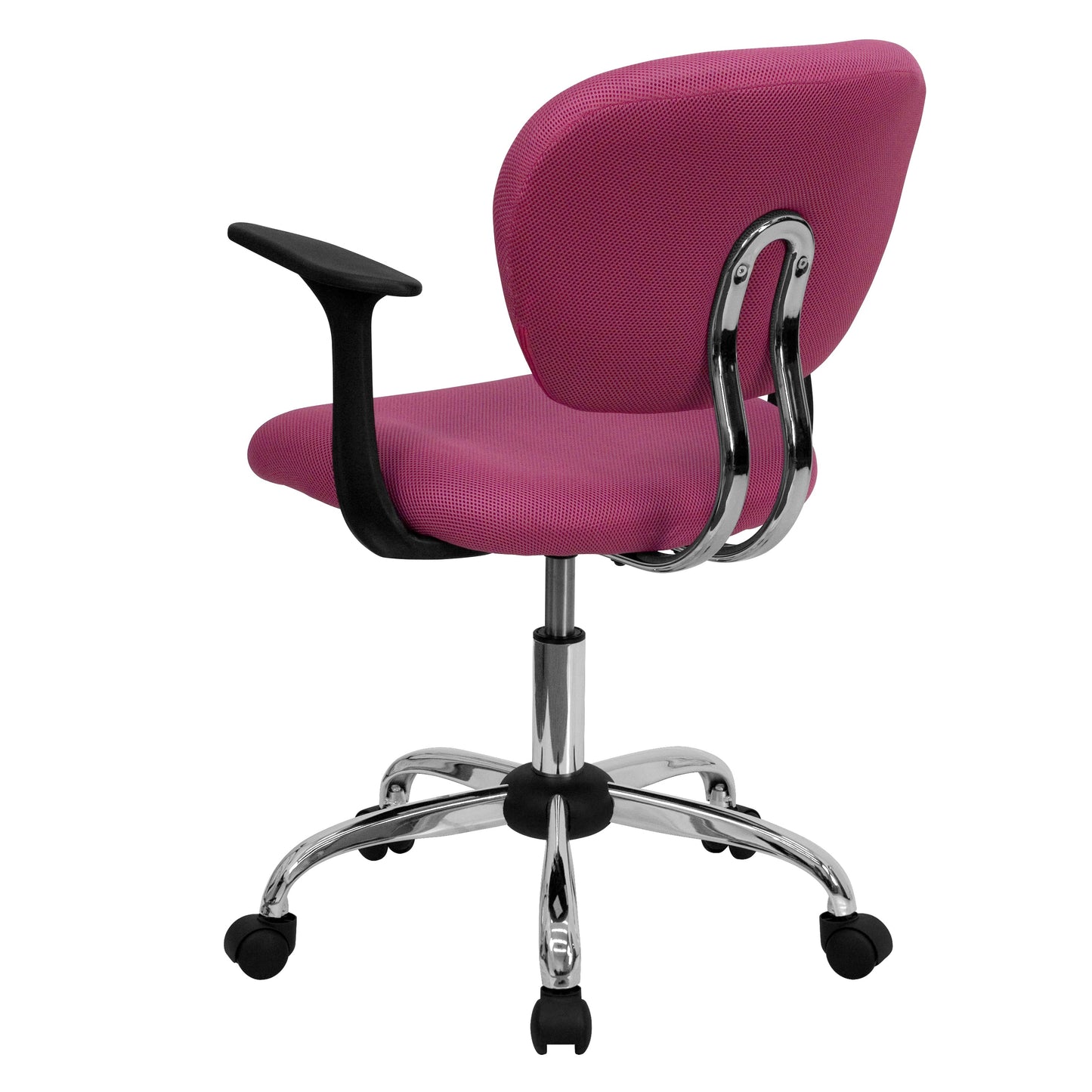 Pink Mid-Back Task Chair H-2376-F-PINK-ARMS-GG