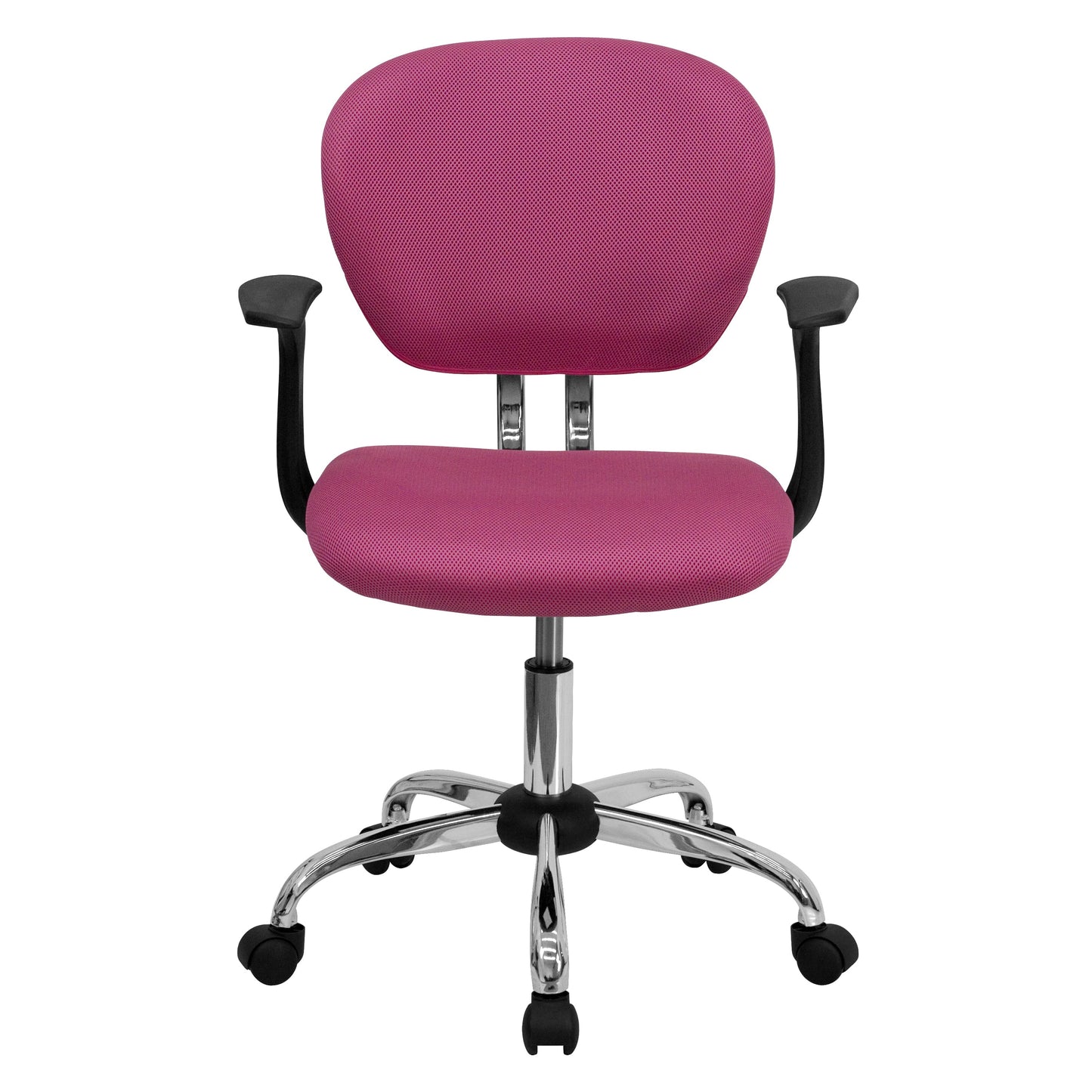 Pink Mid-Back Task Chair H-2376-F-PINK-ARMS-GG