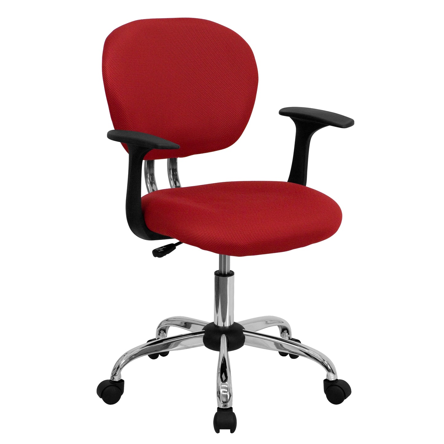 Red Mid-Back Task Chair H-2376-F-RED-ARMS-GG