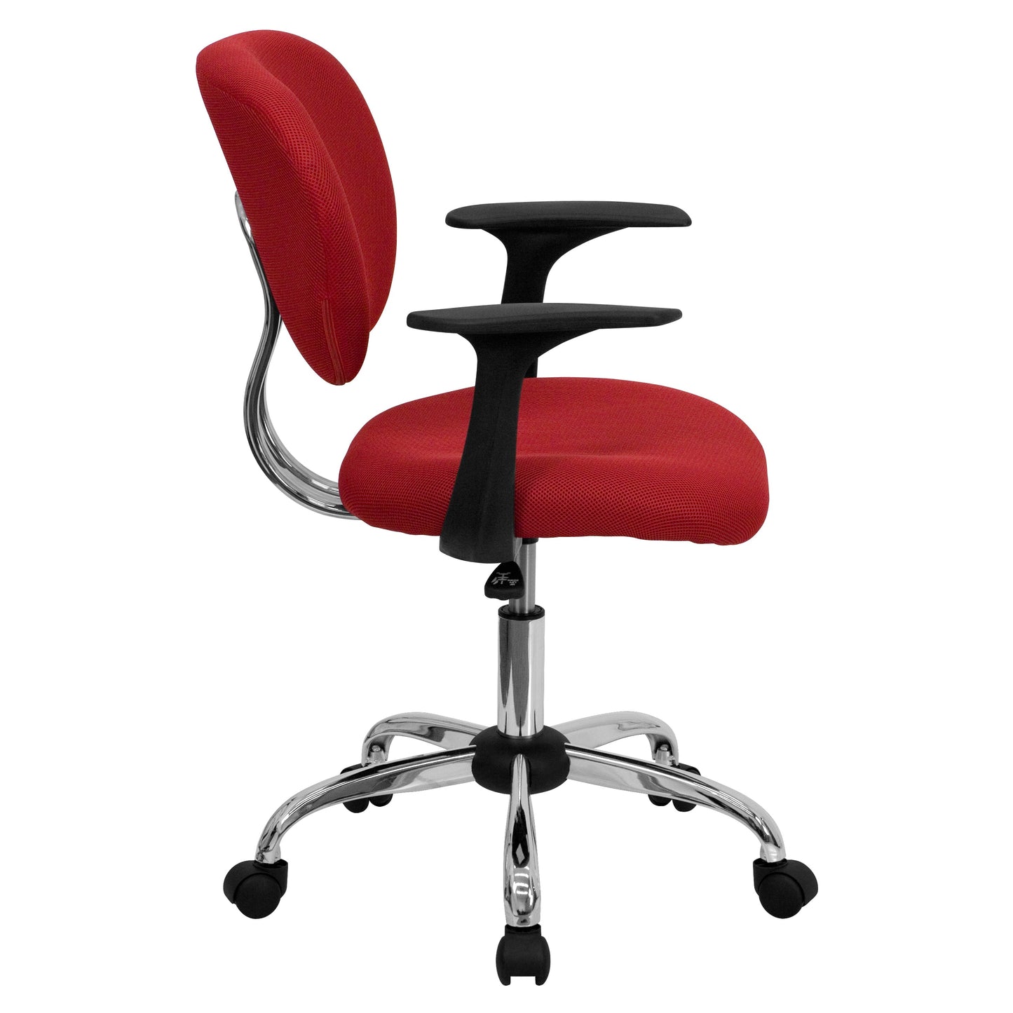 Red Mid-Back Task Chair H-2376-F-RED-ARMS-GG