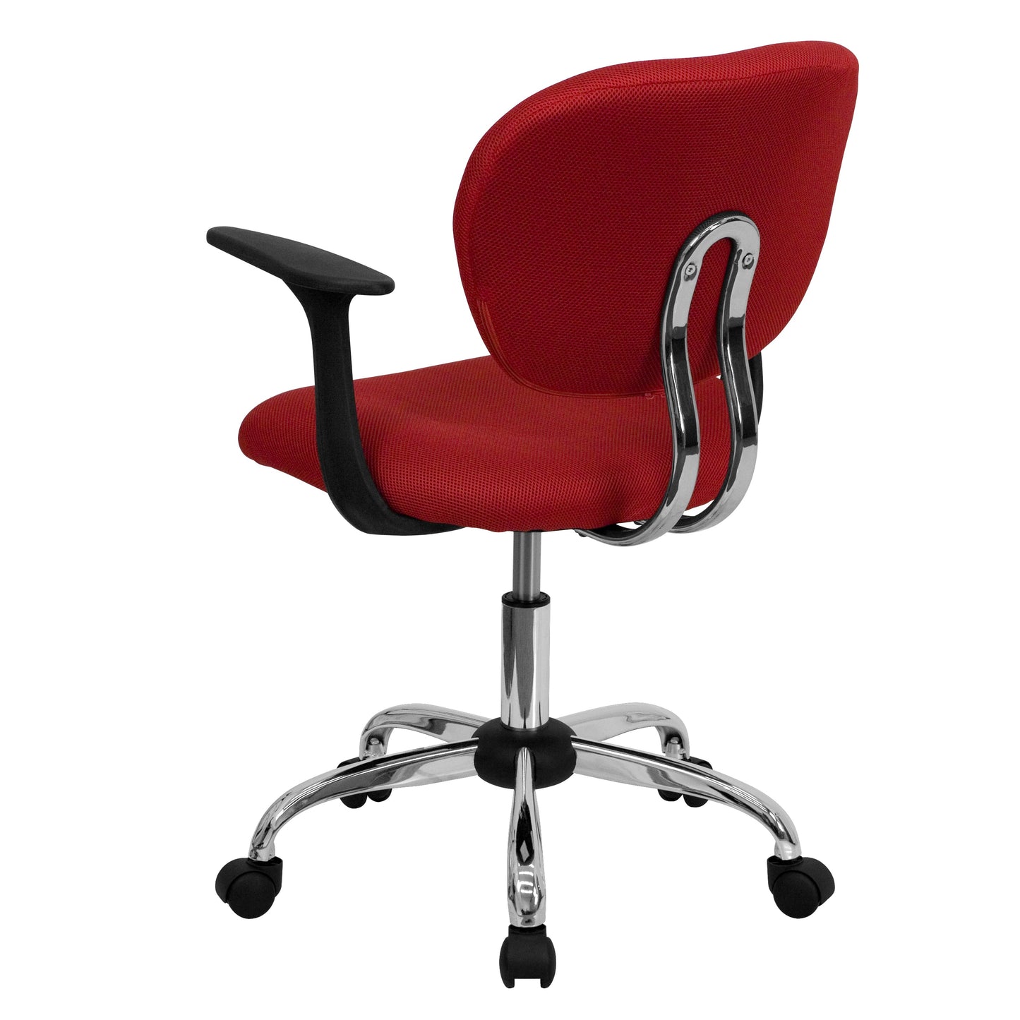 Red Mid-Back Task Chair H-2376-F-RED-ARMS-GG