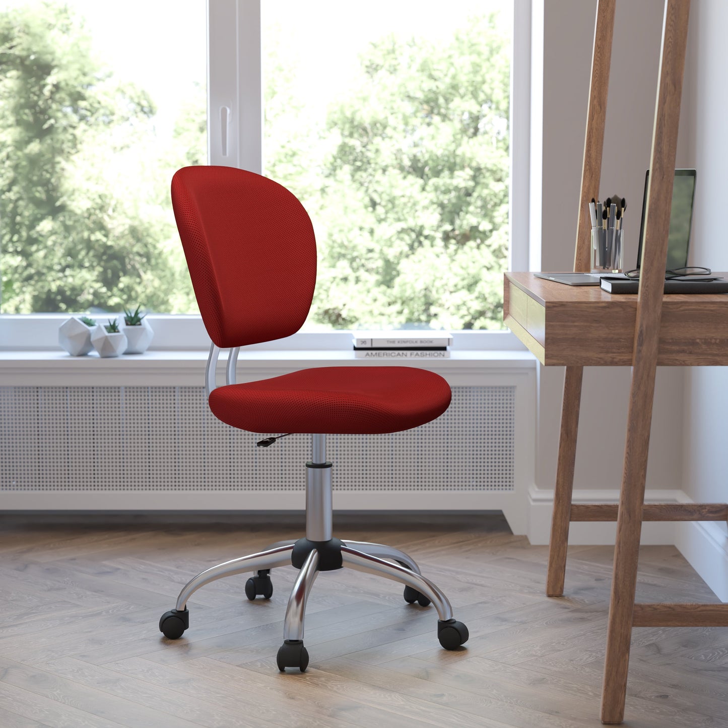 Red Mid-Back Task Chair H-2376-F-RED-GG