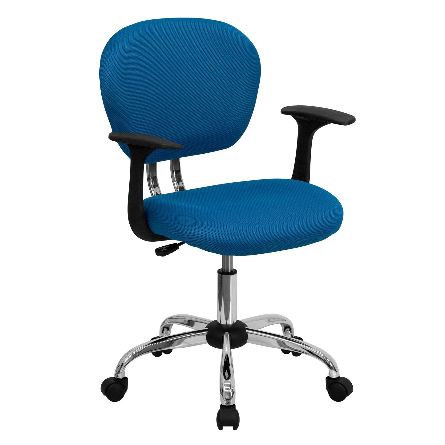 Turquoise Mid-Back Task Chair H-2376-F-TUR-ARMS-GG