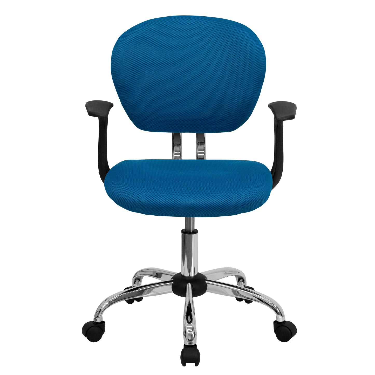 Turquoise Mid-Back Task Chair H-2376-F-TUR-ARMS-GG