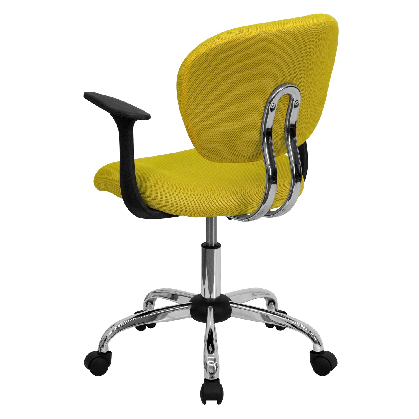 Yellow Mid-Back Task Chair H-2376-F-YEL-ARMS-GG